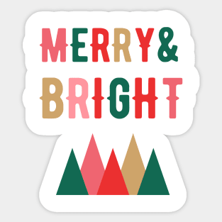 Merry Christmas - Merry and Bright Sticker